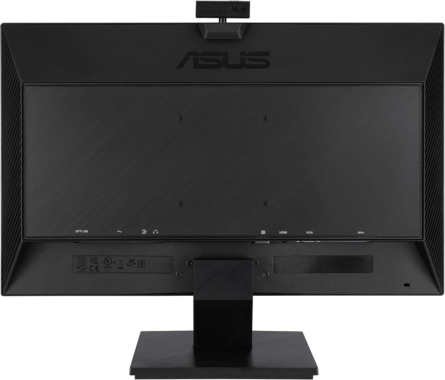 ASUS BE24EQK 24' Business Monitor with 1080P Full HD IPS, Eye Care, DisplayPort HDMI, Frameless, Built-in Adjustable 2MP Webcam, Mic Array, Stereo Speaker, Video Conference,Black