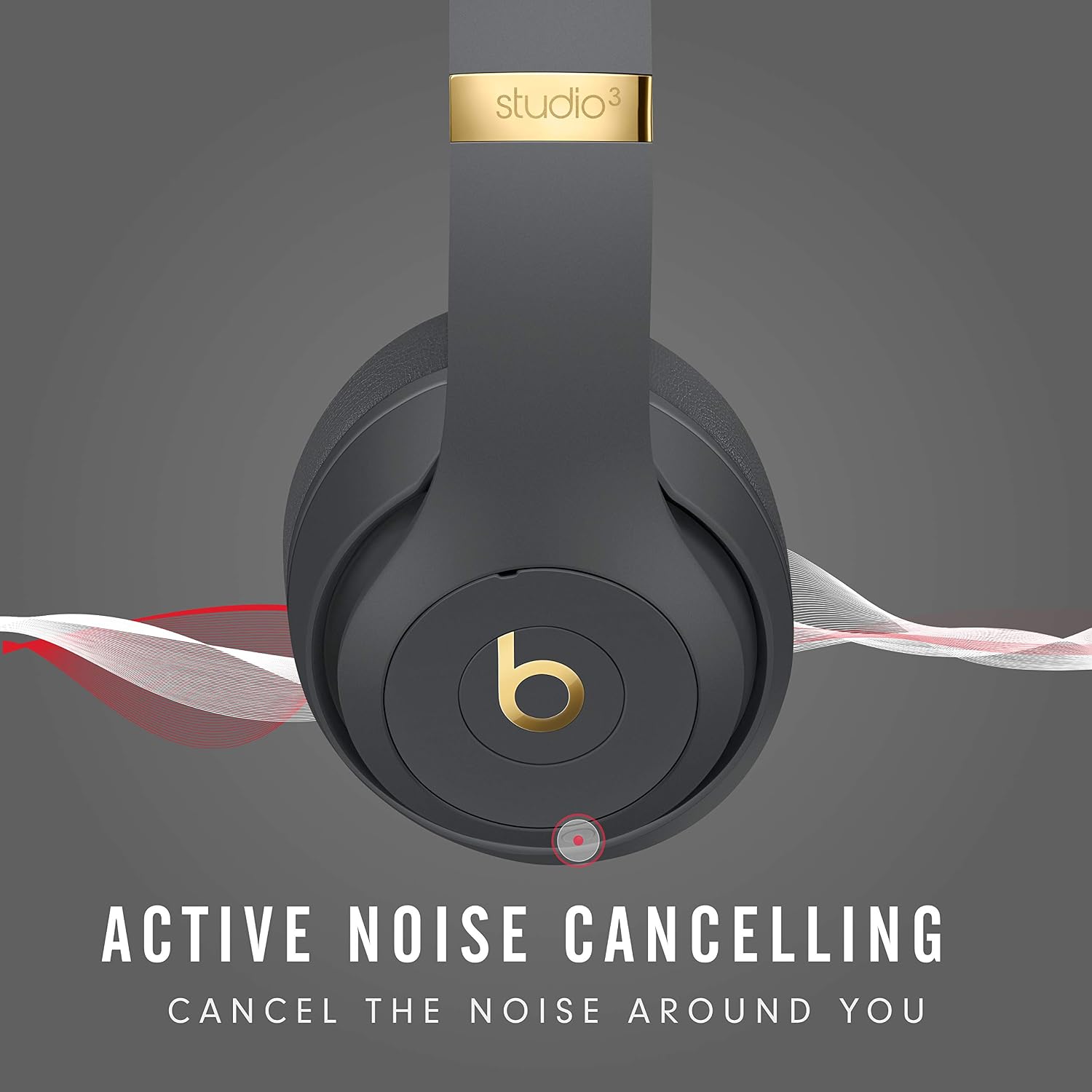 Beats Studio3 Wireless Headphones – The Beats Skyline Collection - Shadow Gray (Latest Model) (Renewed)