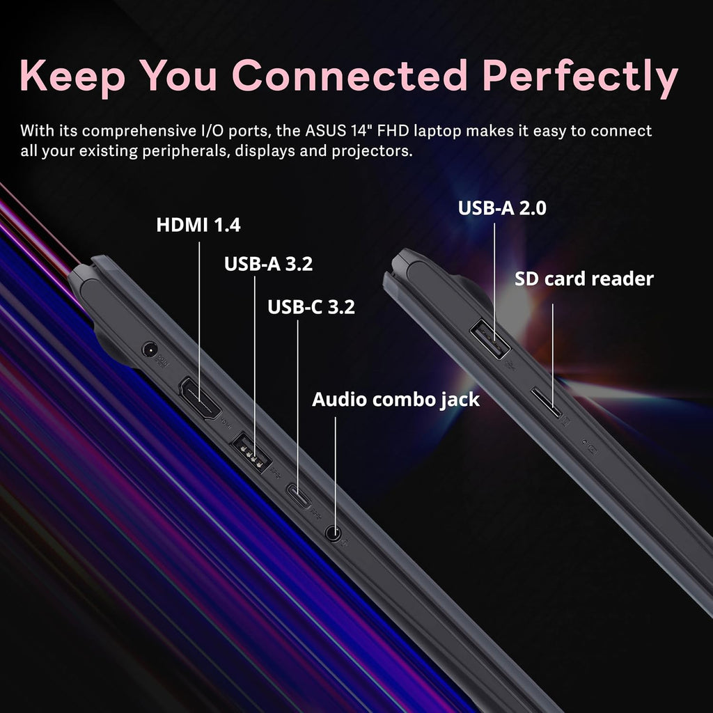 ASUS Laptop, 14-inch FHD Display, Intel Pentium Silver N6000, 4GB RAM, 64GB eMMC Storage, Windows 11 Home in S Mode, Intel UHD Graphics, Star Black, E410KA-PM464 (Renewed)