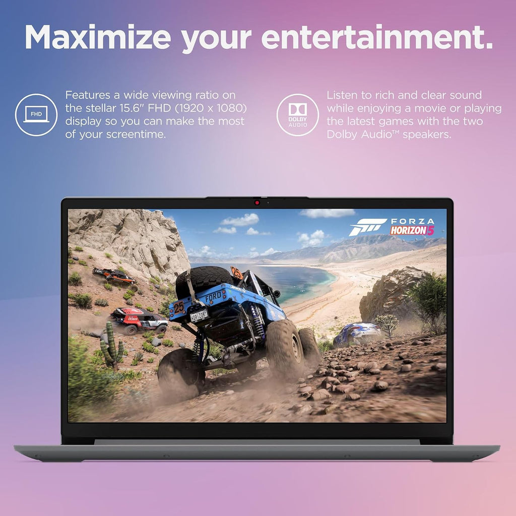 Lenovo 2026 Laptop Computers for Student, 15.6' FHD, Intel N4000 Processor, Copilot AI, 8GB DDR4 RAM, 128GB PCIe SSD, WiFi6, Type-C, Webcam, Numeric Keypad, Long Battery, Portable Design, Cloud Grey