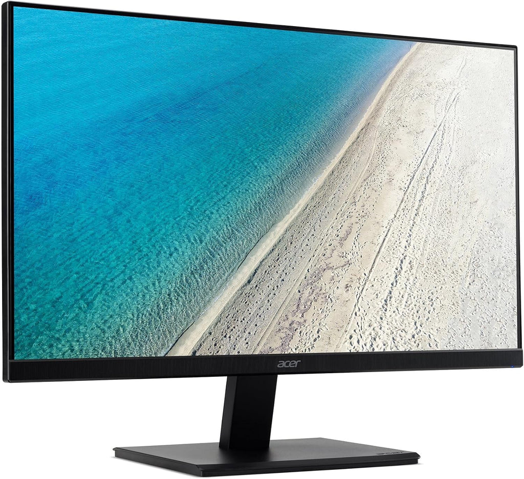 acer 24' FHD IPS Monitor with 4 ms Response Time, Anti-Glare, Adaptive Sync, Integrated Speakers, VESA Mount (100x100mm) & Dockztorm Hub, VGA, HDMI, Black Color
