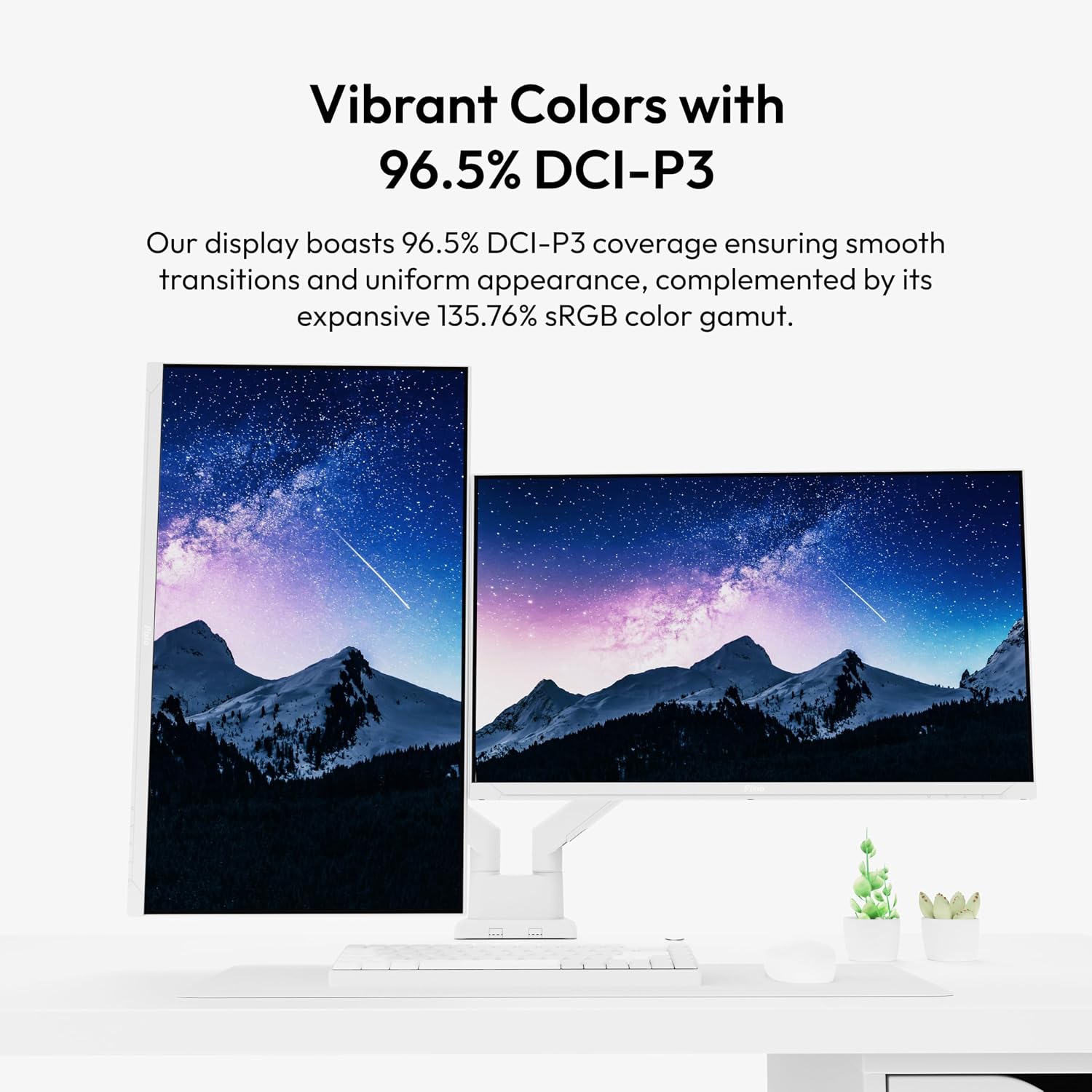 Pixio PX278 Wave White 27 inch 180Hz Refresh Rate Quad HD 1440p Resolution Fast IPS Panel 1ms GTG Response Time Built-in Speakers Gaming Monitor with AMD FreeSync