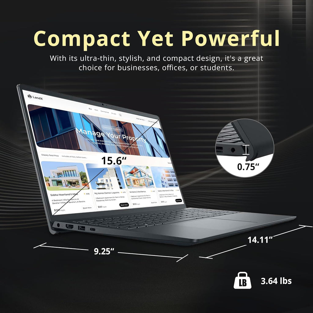 Dell Inspiron 15.6' FHD Touchscreen Laptop, Intel Core i7-1355U, 32GB RAM, 1.28TB Storage (1TB SSD + 288GB Docking Station Set), Wi-Fi 6, Backlit Keyboard, Fingerprint Reader, Windows 11, Black