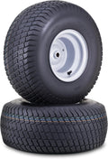 WANDA Lawn Mower Tractor Tire & Wheel 20X8-8 Turf with 3/4' Bushing 3/16' Keyway 3-1/2' offset Hub Silver Wheel-13035,PK2