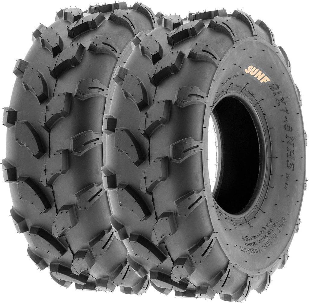 SunF A003 ATV/UTV/Lawn-Mowers Off-Road Tire 19x7-8, 6 PR, Directional Tread (Pair of 2)