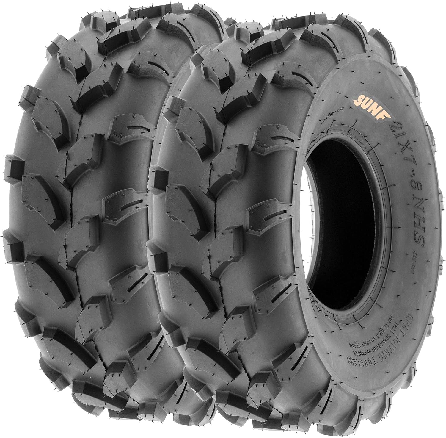 SunF A003 ATV/UTV/Lawn-Mowers Off-Road Tire 19x7-8, 6 PR, Directional Tread (Pair of 2)