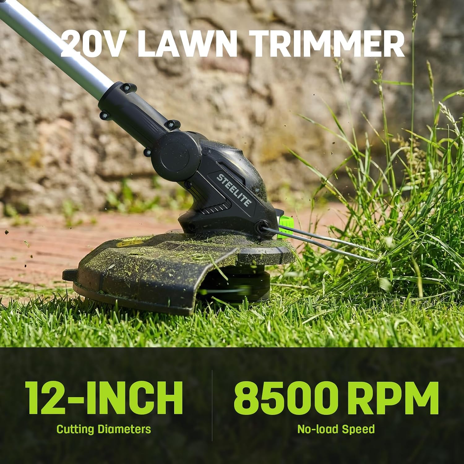 STEELITE 40V (2 x 20V) 17-Inch Electric Lawn Mower & 12-Inch Cordless String Trimmer Combo Kit, Includes 2 x 4.0Ah Batteries and Dual Chargers