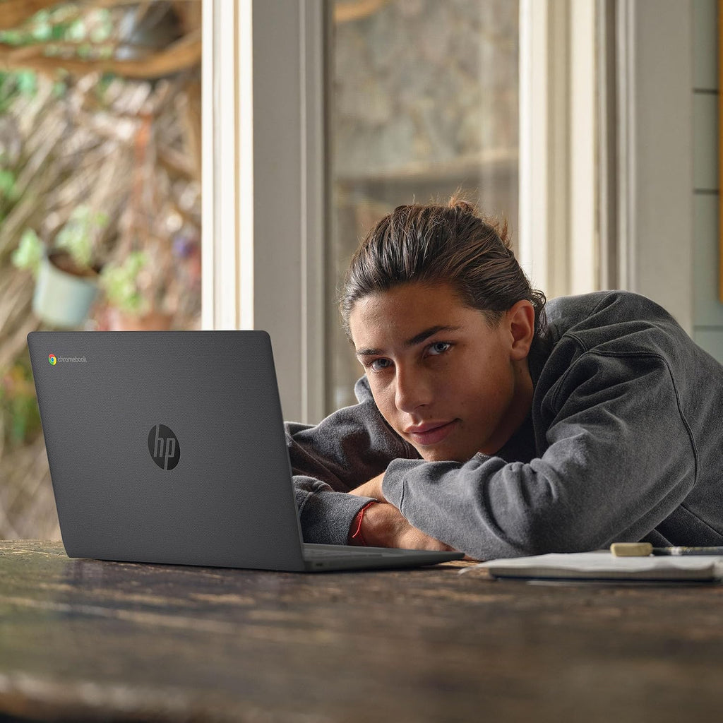 HP Chromebook 14 inch Laptop, HD Display, Intel N100, 4 GB RAM, 64 GB eMMC, Intel UHD Graphics, Chrome OS 14a-nf0000nr (2024) (Renewed)