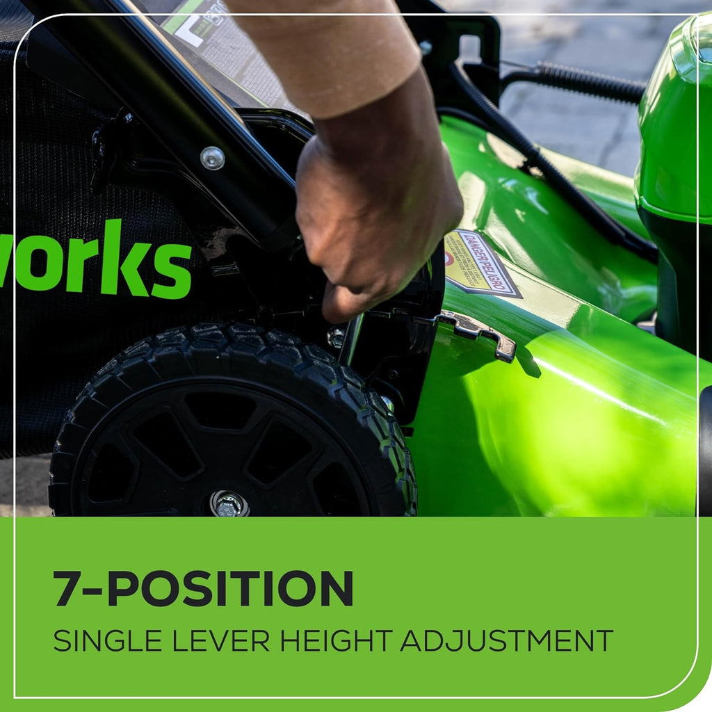 Greenworks 40V 21' Self-Propelled Cordless Lawn Mower – Brushless Motor, 5.0Ah Battery & Charger(75+ Tool Compatible)