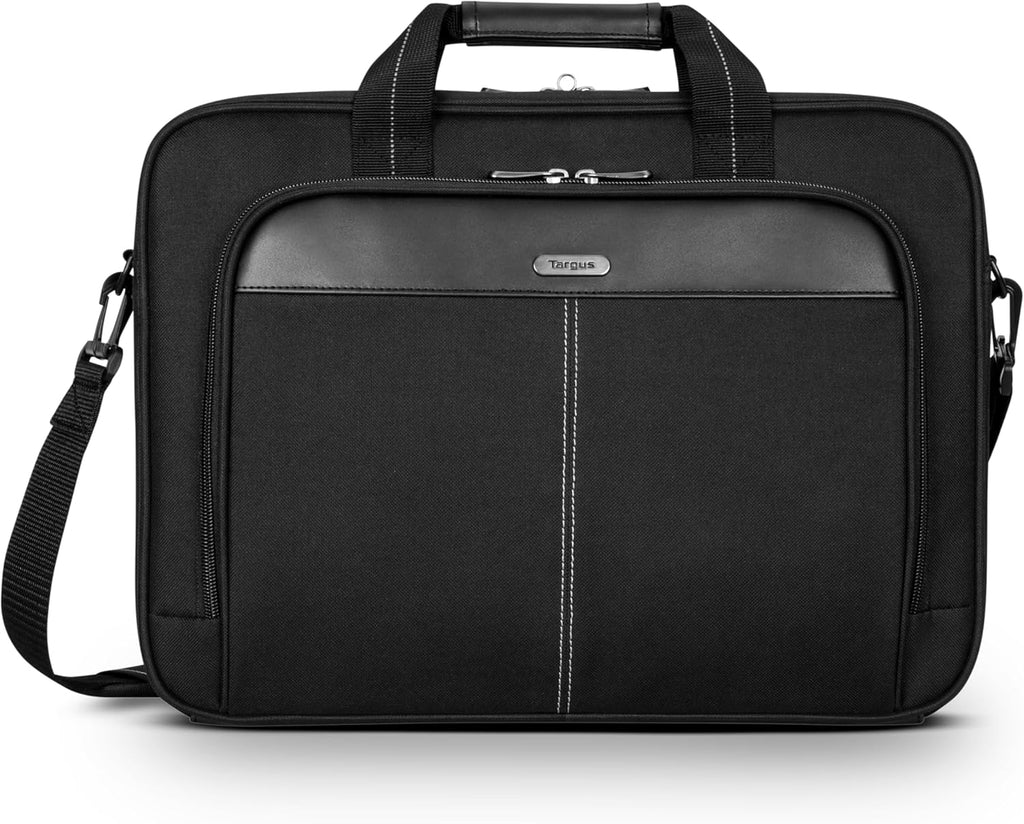 Targus Classic Slim Laptop Bag - Ergonomic Briefcase and Messenger Bag - Spacious Foam Padded for Laptops and Under