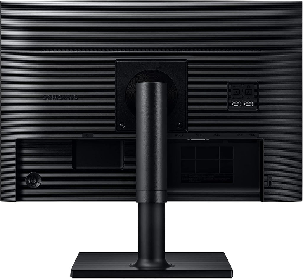 SAMSUNG FT45 Series 24-Inch WUXGA 1920 x 1200 Computer Monitor, 75Hz, IPS Panel, HDMI, DisplayPort, DVI, USB Hub, Built-in Speakers, Height Adjustable Stand, 3 Yr WRNTY (LF24T454GYNXZA),Black