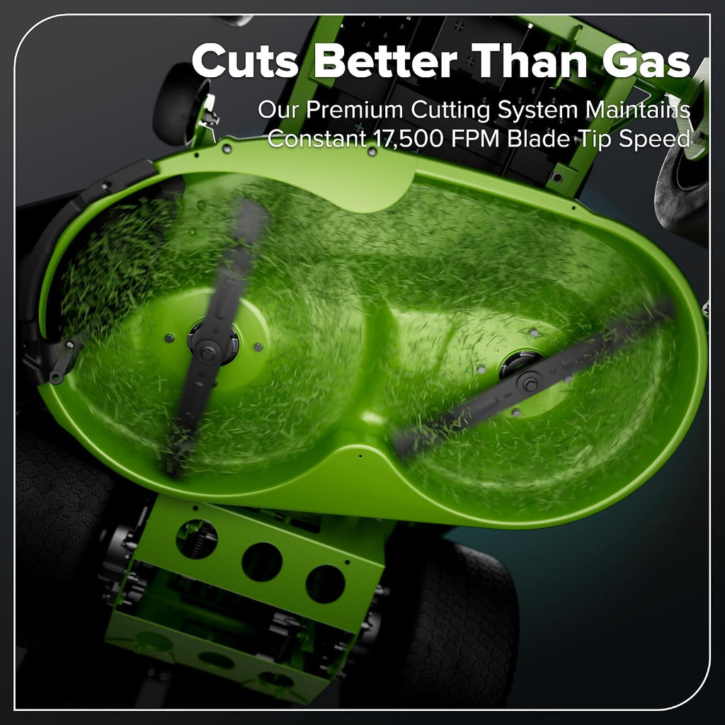 Greenworks 80V 42' CrossoverZ Zero Turn Riding Lawn Mower, (6) 6.0Ah Batteries and 600W Charger