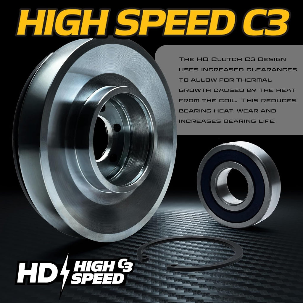 HiTorque 130ftlb (OEM 105) BigBearing Blade Clutch &20A PTO Switch fits John Deere L120 L130 LA130 LA140 LA145 LA150 LA155 LA165 LA175 G110 Scotts L2048 L2548 145 155C 190C 92H GY20939 GY22213 GY20878