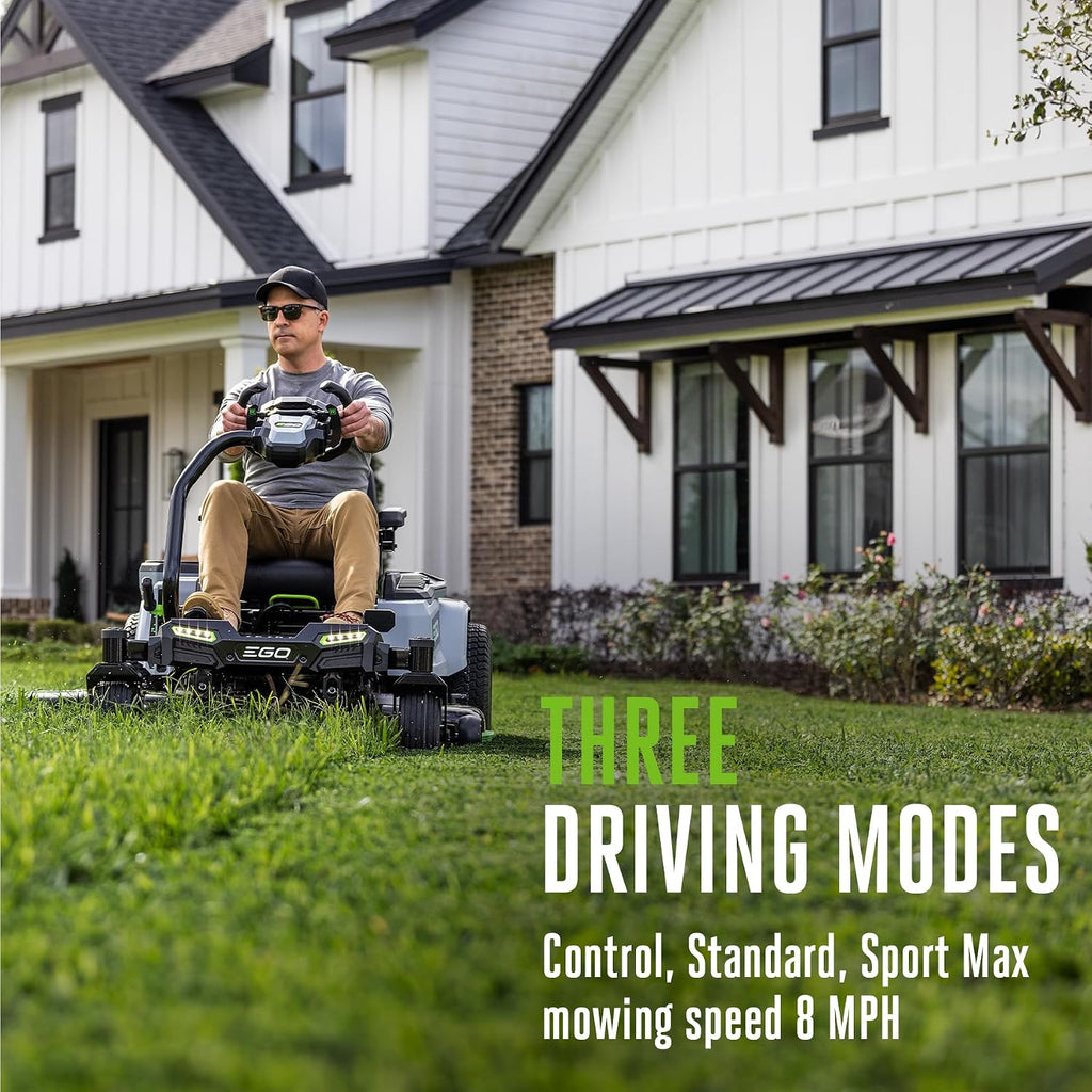 EGO POWER+ Z6 Zero Turn Riding Lawn Mower, 42' Deck, Includes (2) 56V 10.0Ah and (4) 56V 6.0Ah Batteries and 800W Charger - ZT4215S
