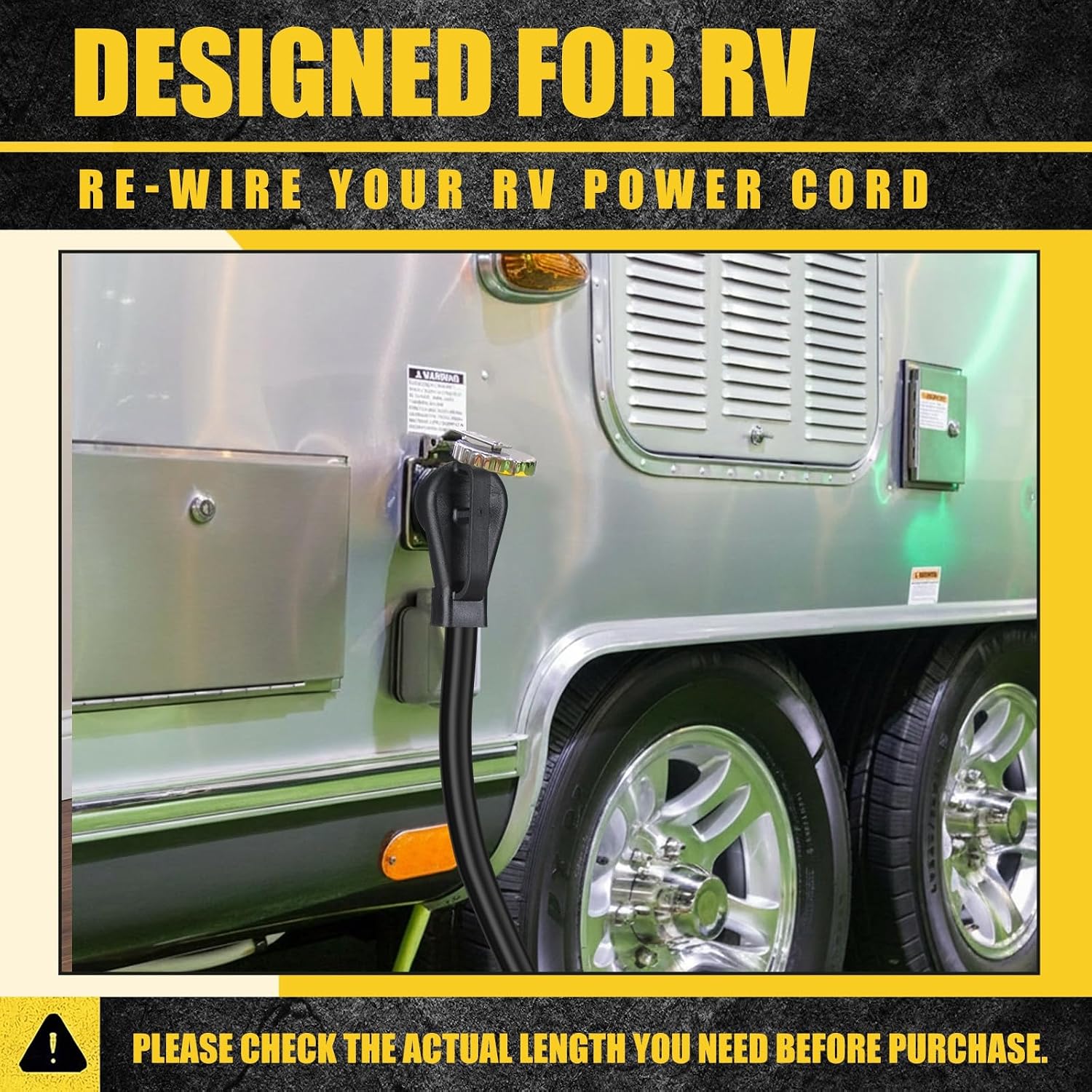 Kanayu 20 FT 6/8 AWG 50 Amp 4 Prong Replacement RV Power Cord Compatible with NEMA 14-50p to 4-Wire, Compatible with EV Plug/J1772 Connector, 6/3+8/1 AWG STW, Etl Listed
