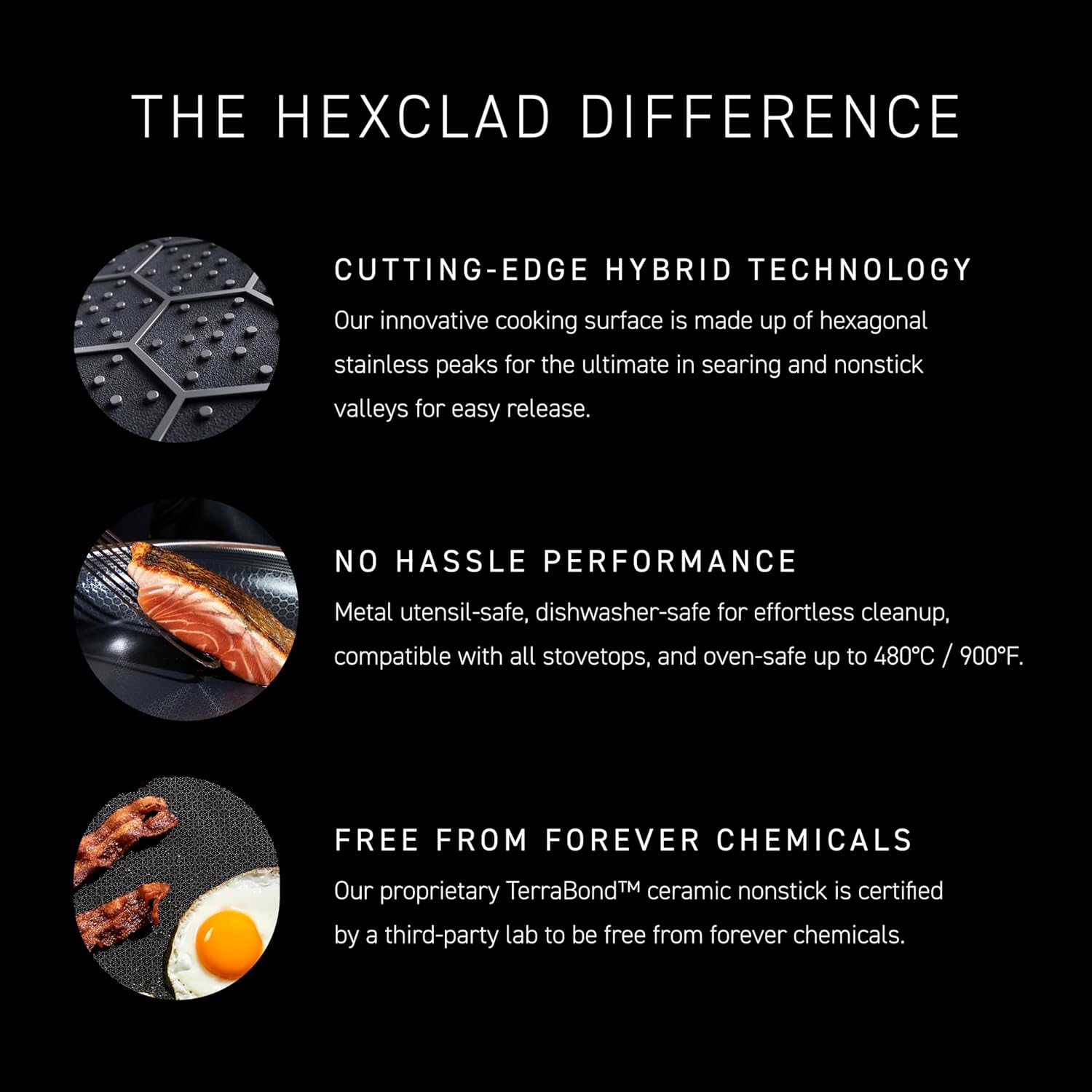 HexClad Hybrid Nonstick Double Burner Griddle, Stay-Cool Handles, Dishwasher-Friendly, Oven-Safe Up to 900°F, Induction Ready, Compatible with All Cooktops