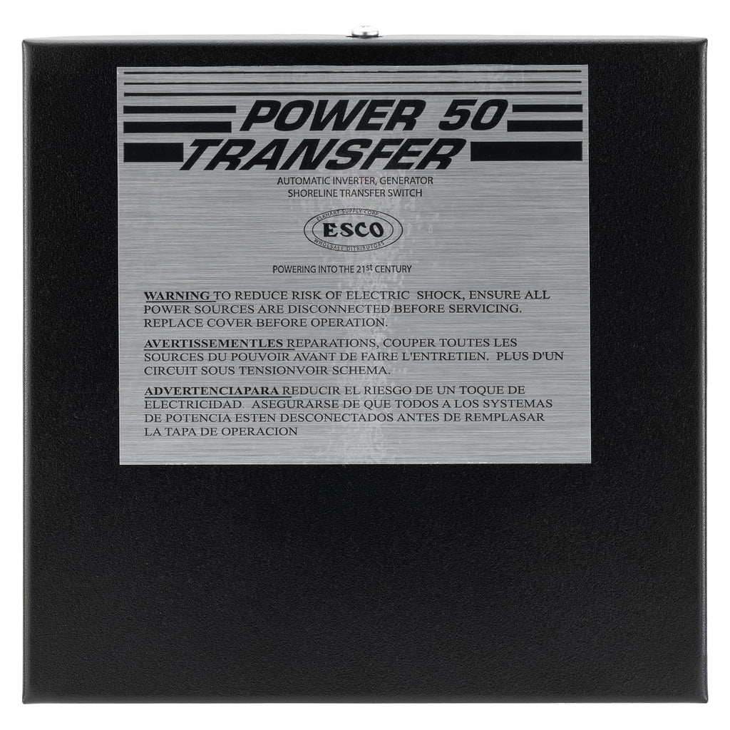 RecPro RV Automatic Transfer Switch for Esco | 120V/240V | 50Amp | Handles Up to 12KW Generator