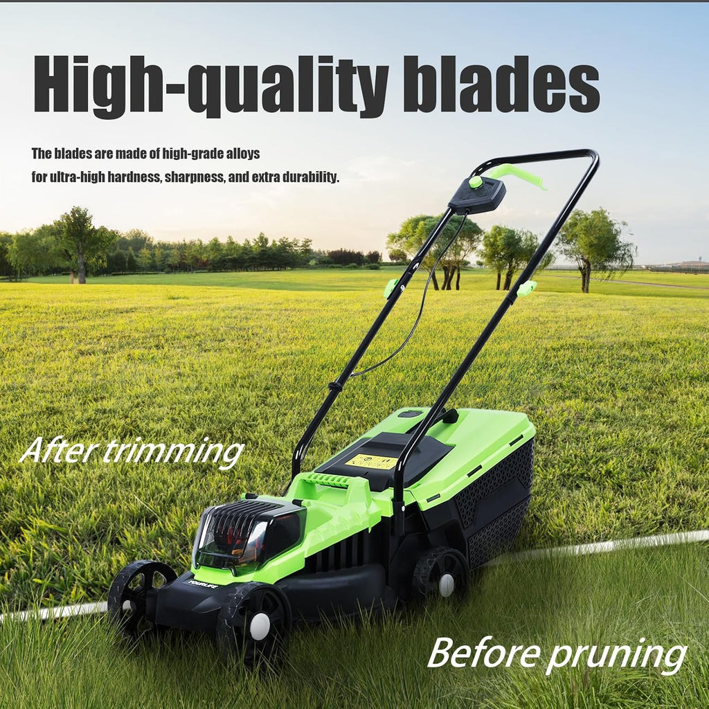 Lawn Mower, Walk-Behind Lawn Mowers, Self-Propelled Cordless with Brushless Motor, 30L Grass Tank for Cutting shrubs, Weeds, Brush US Plug