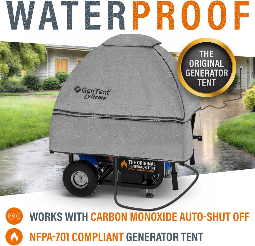 GenTent Open Frame Running Cover – Universal Kit Generator Tent (Gray, Original - Extreme)