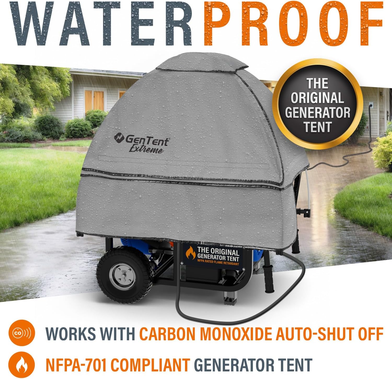 GenTent Open Frame Running Cover – Universal Kit Generator Tent (Gray, Original - Extreme)