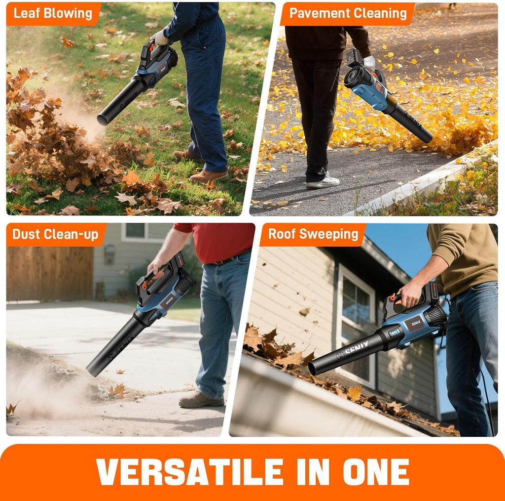 SENIX 22' Self-Propelled Gas Lawn Mower | X2 20V String Trimmer, Leaf Blower, and Hedge Trimmer [4-Piece Set], Includes 2 Batteries & Battery Charger