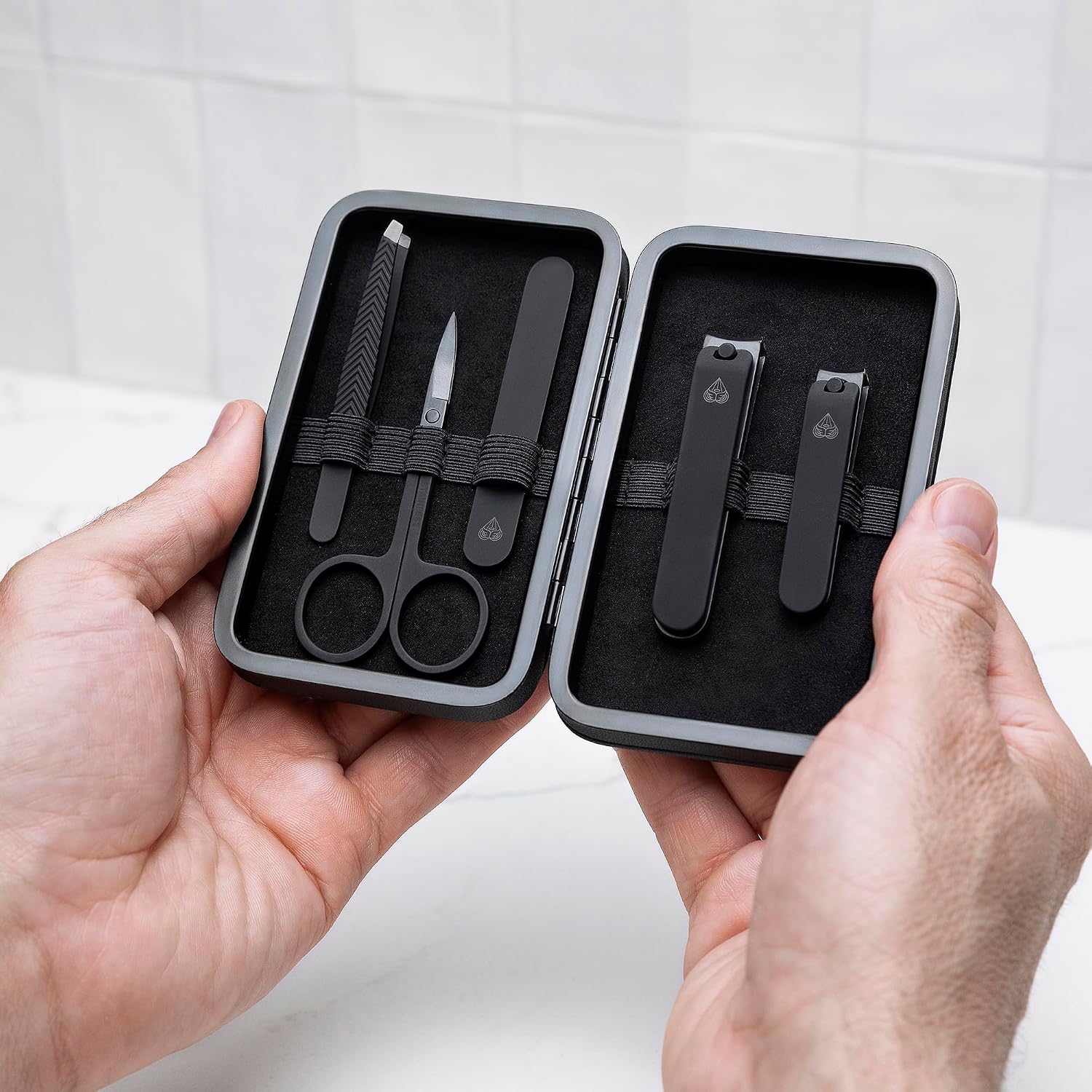 MANSCAPED® The Tool Box 5.0 Ultra with: The Lawn Mower® 5.0 Ultra Groin Groomer, Weed Whacker® 2.0 Nose & Ear Hair Trimmer, The Plow® 2.0, The Shears 3.0 Five Piece Nail Kit, The Shed Toiletry Bag