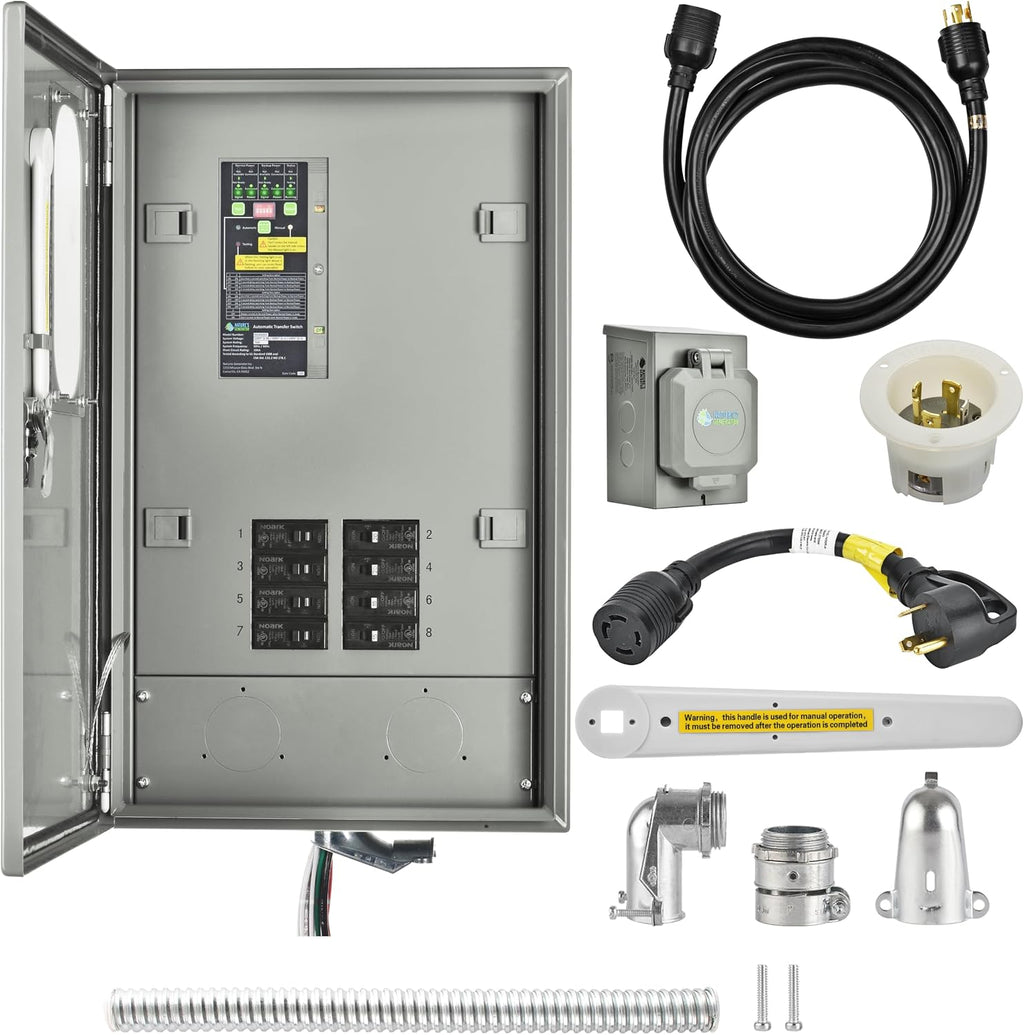 Nature's Generator Pre-Wired 120V/240V 30A 8 Circuits Automatic Transfer Switch UL Approved