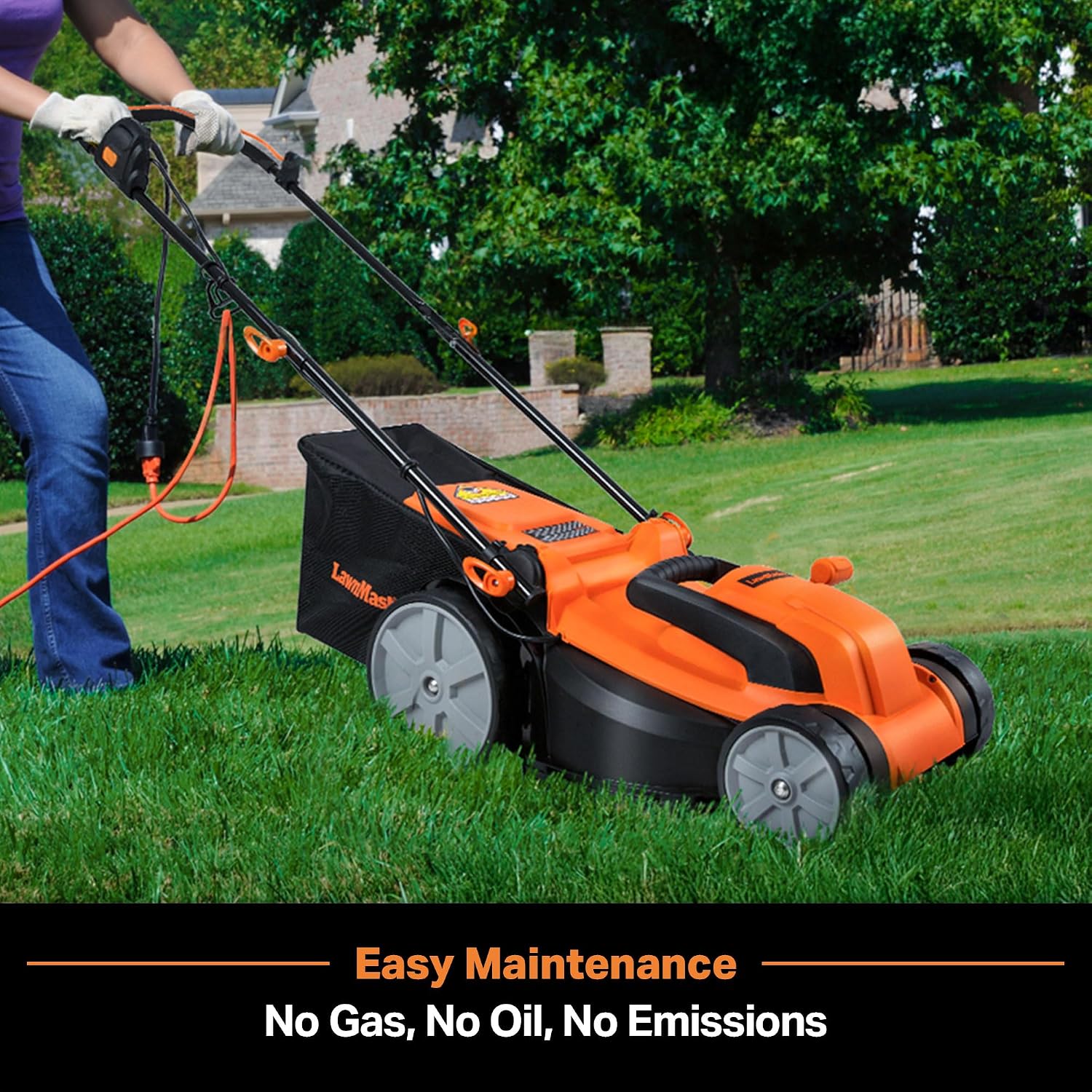 LawnMaster MEB1216K Electric Lawn Mower 16-Inch 12AMP