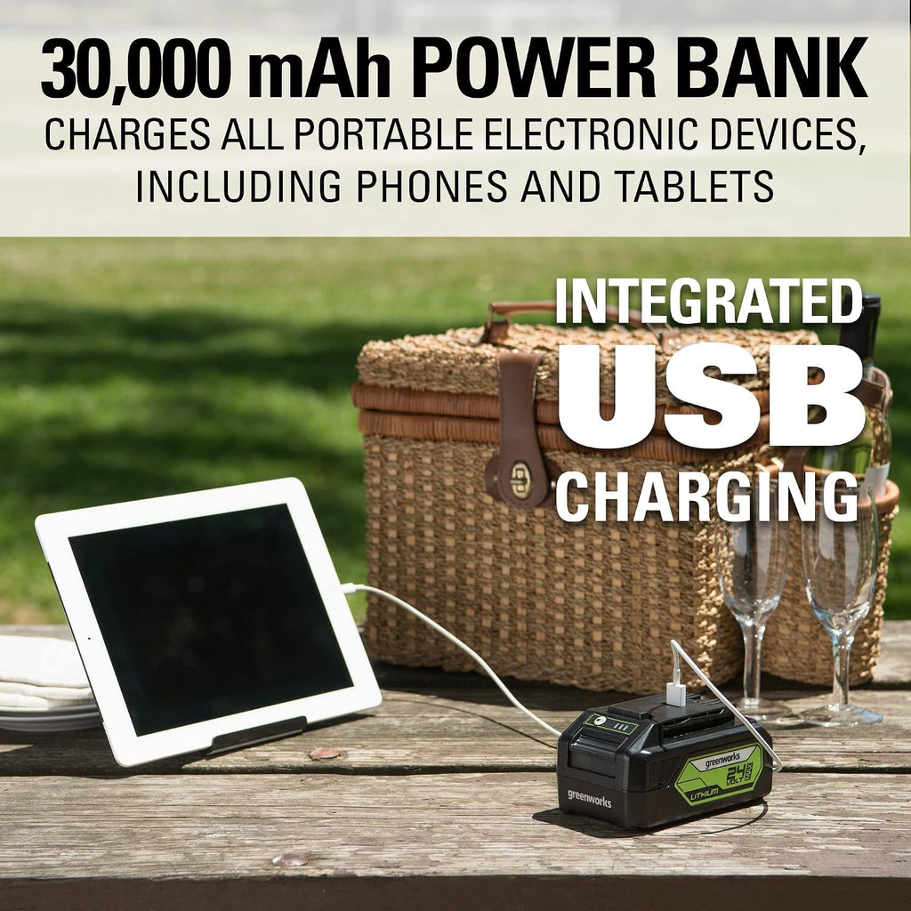 Greenworks 48V 20' Brushless Cordless Self-Propelled Lawn Mower, (2) 5.0Ah USB Batteries (USB Hub) and Dual Port Rapid Charger Included (2 x 24V)