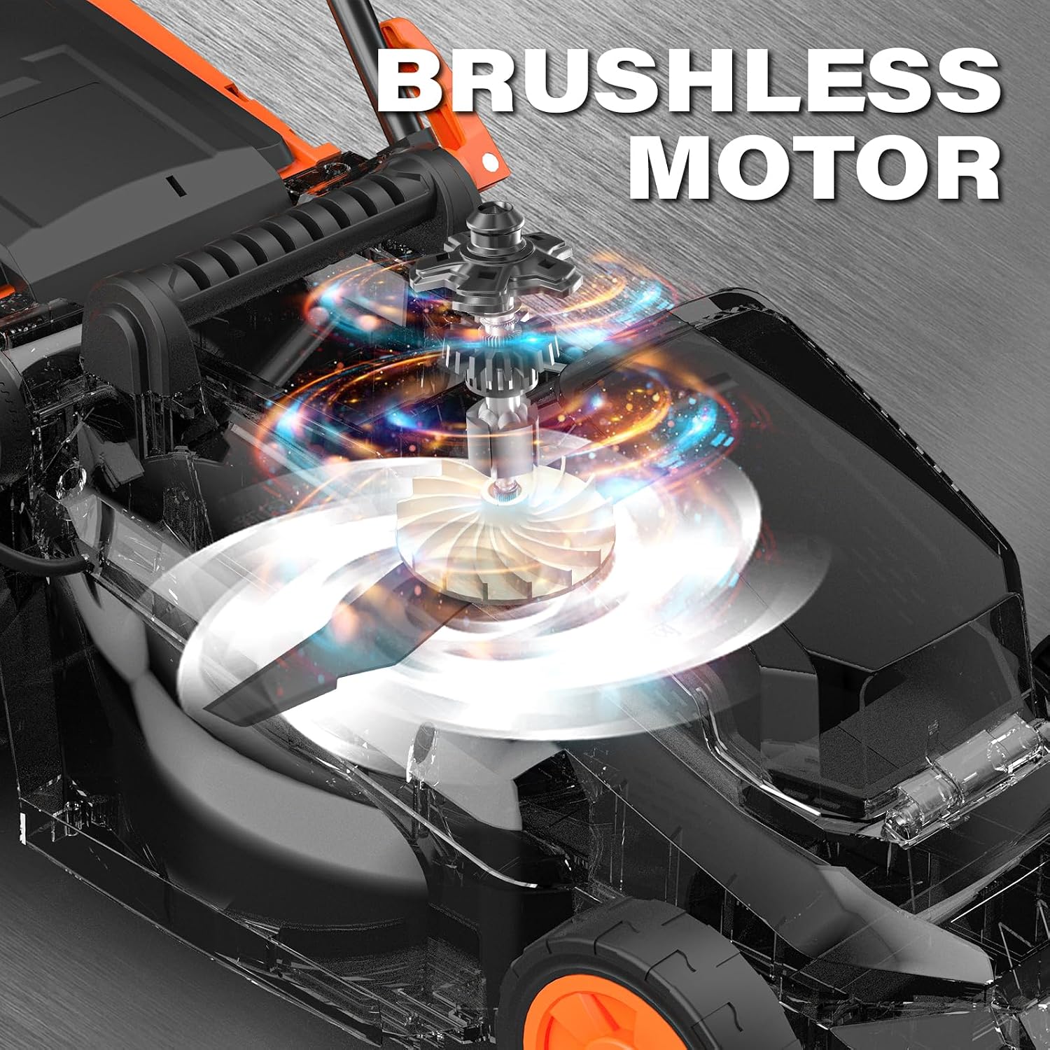 Maxlander Lawn Mowers, 13 Inch Electric Lawn Mower Cordless, 20V 2-in-1 Battery Powered Lawn Mower with Brushless Motor, 5-Position Height Adjustment, Battery and Charger Included
