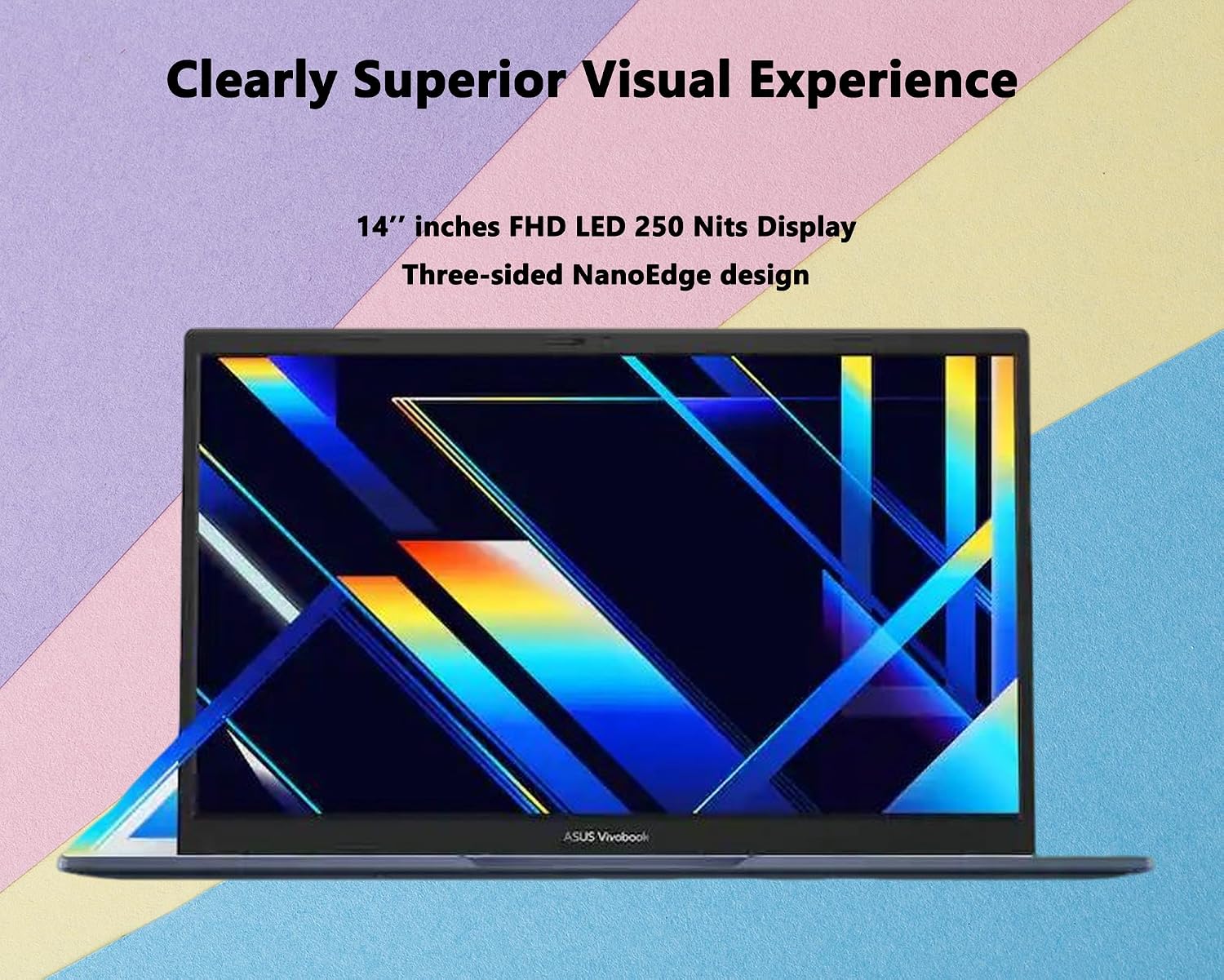 ASUS Vivobook 14' FHD 250-Nits Laptop, Intel i3-1315U, 16GB RAM+512GB SSD, Lightweight & All-Day Battery, Durability, Windows 11, NumberPad, Privacy Camera, Wi-Fi, for Business & Students, RK Bundle