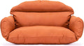 LeisureMod 2 Person Hanging Egg Chair Cushion - Orange, Quick-Drying, Weather-Resistant, Soft Cotton Filling, Machine Washable