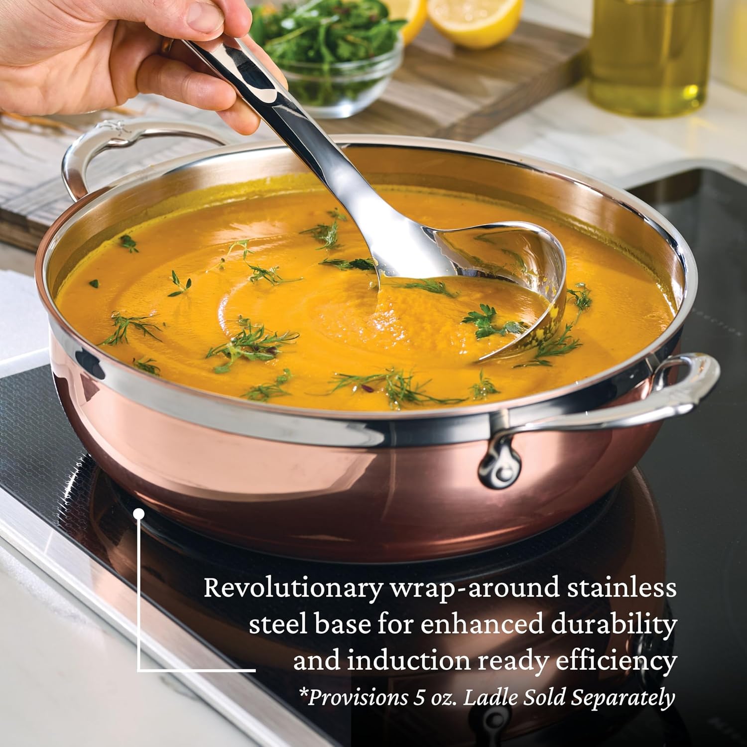 Hestan - CopperBond Collection - Copper Dutch Oven, Induction Cooktop Compatible, 5-Quart