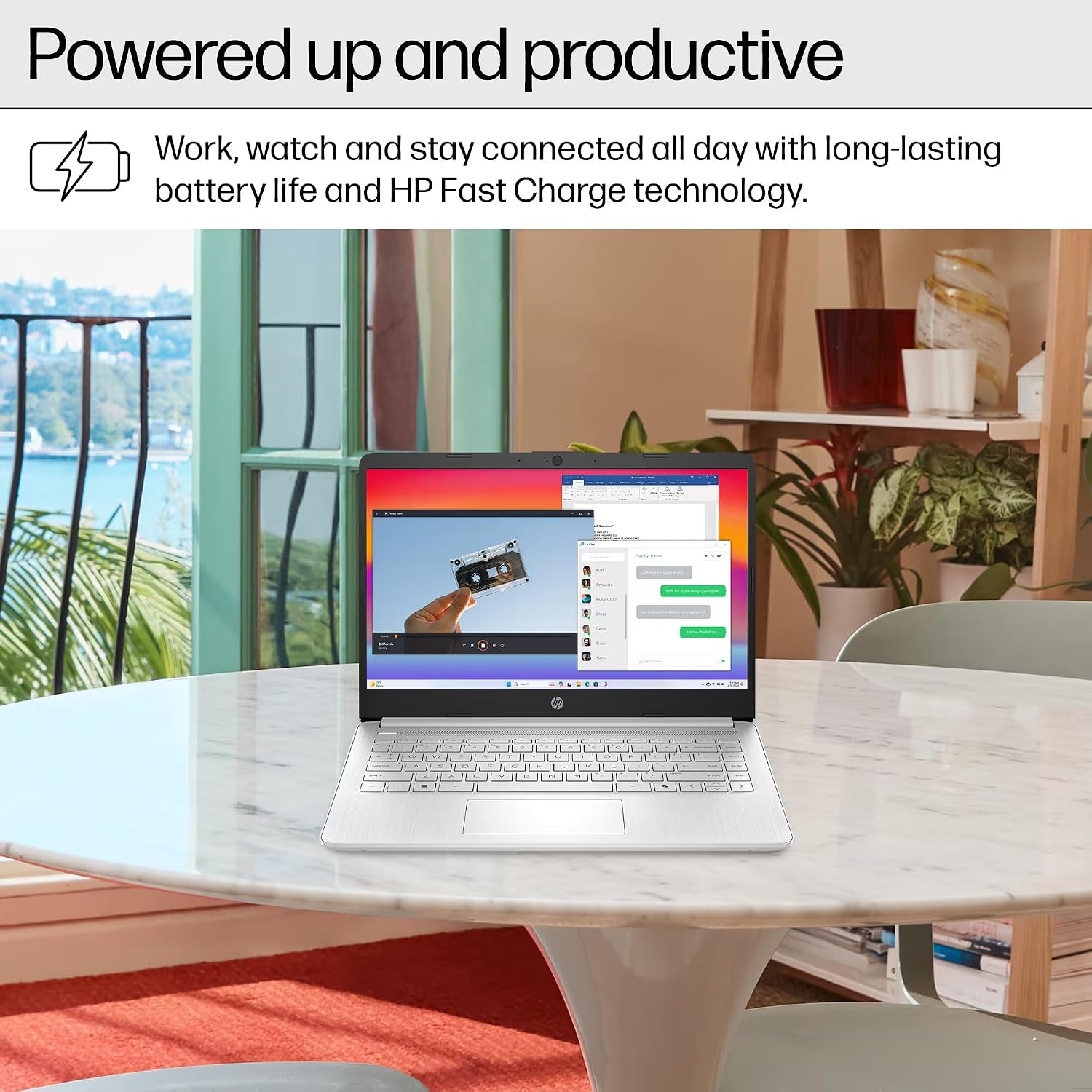 HP Ultrabook 14 Laptop Computer Business Study & Home 2025, Lifetime MS Office + Windows 11 Pro, Quad-Core Intel CPU, 8GB RAM & 628GB Storage (128GB UFS+500GB Ext), Wi-Fi 6, HubxcelAccessory, Silver