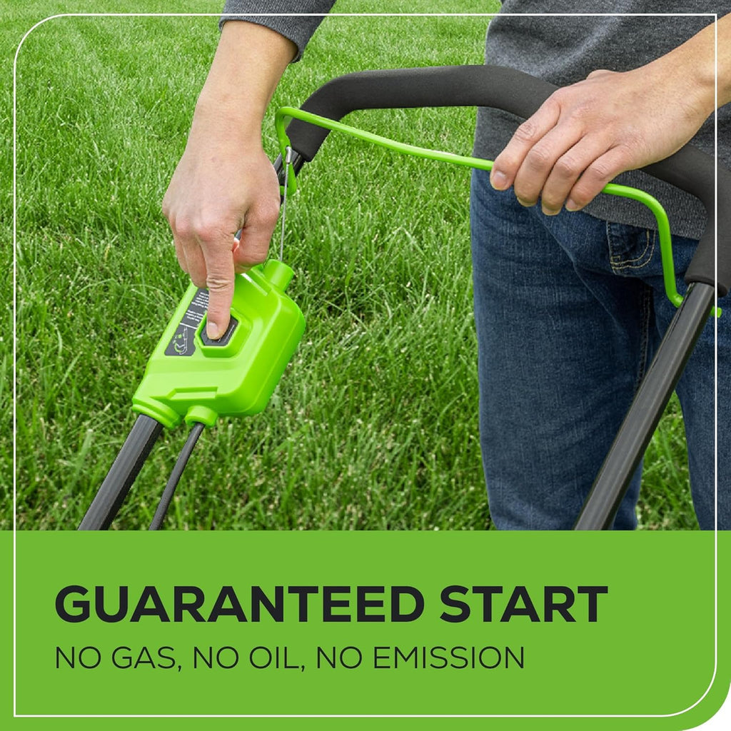 Greenworks 40V 16' Brushless Cordless (Push) Lawn Mower (75+ Compatible Tools), 4.0Ah Battery and Charger Included