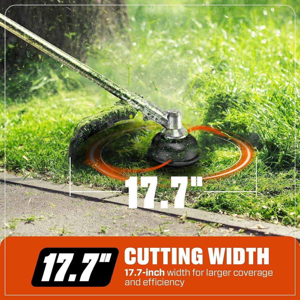 SENIX 22' Self-Propelled Gas Lawn Mower (170cc) +17-Inch 26.5 cc Gas Weed Wacker + 26.5cc Gas Leaf Blower Yard Tool Kit