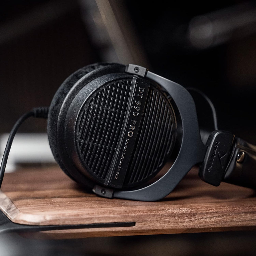 beyerdynamic DT 990 PRO Over-Ear Studio Monitor Headphones - Open-Back Stereo Construction, Wired (80 Ohm, Black (Limited Edition)) (Renewed)