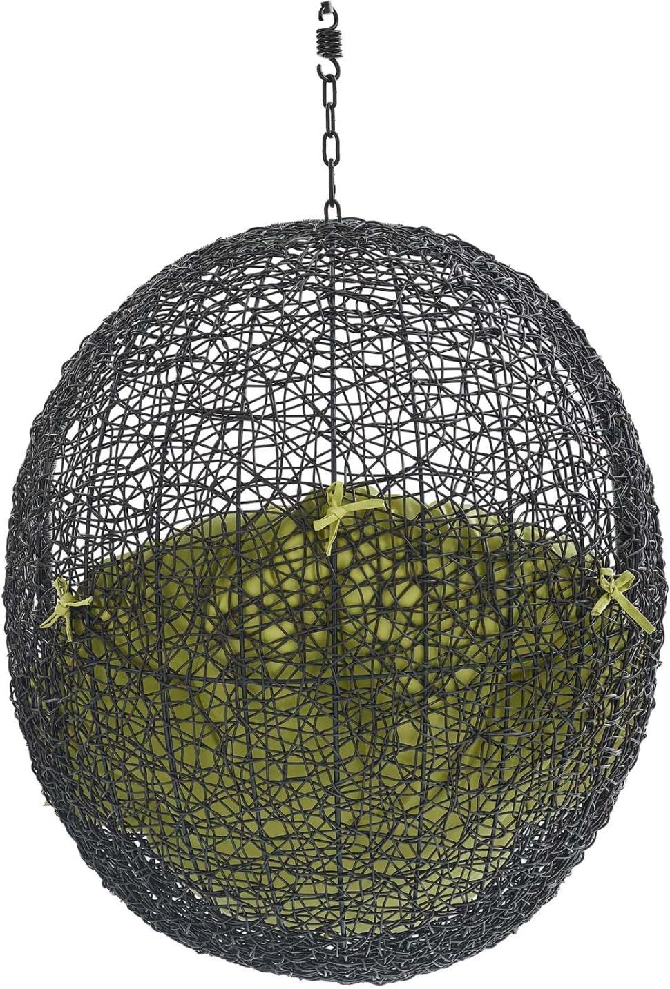 Modway EEI-3636-BLK-PER Encase Swing Outdoor Patio Lounge Chair Without Stand, Black Peridot