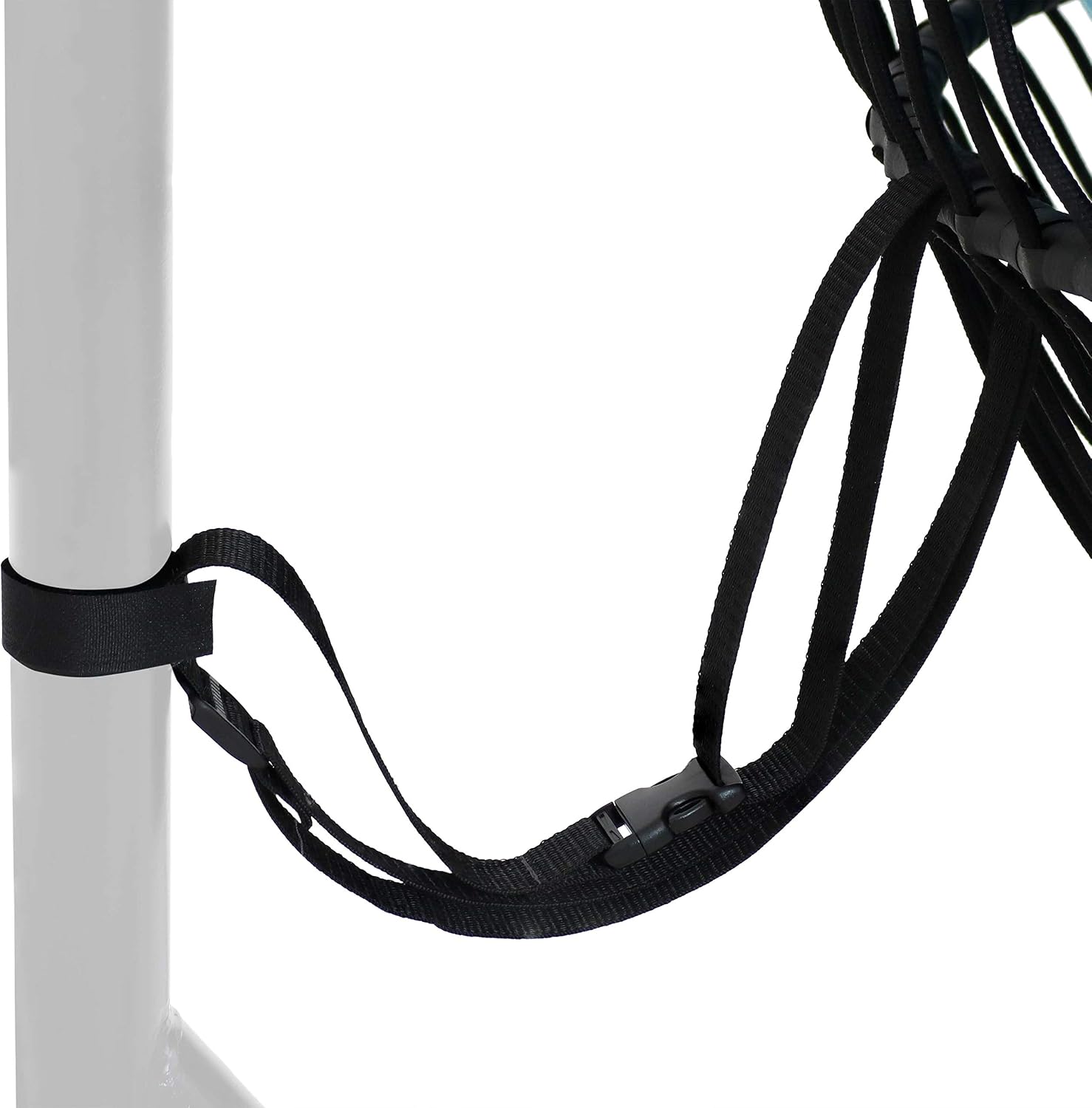 Sunnydaze Julia Hanging Egg Chair - Black Polyethylene Wicker Frame with Red Polyester Cushions - 44 Inches Tall