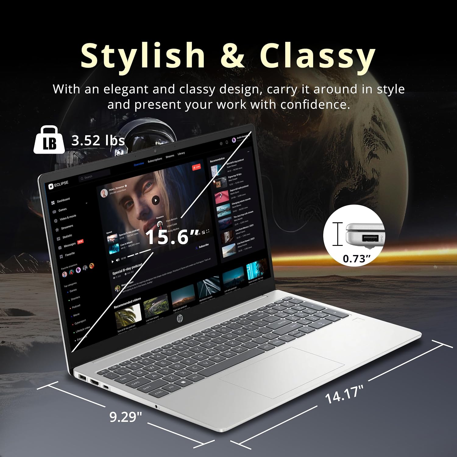 HP Pavilion 15.6' FHD Laptop, Intel i3-N305, 16GB RAM, 1.16TB Storage(1TB SSD+160GB Docking Station Set), Intel UHD Graphics, Fingerprint Reader, Num Pad, Webcam, Wi-Fi 6, Silver, Windows 11