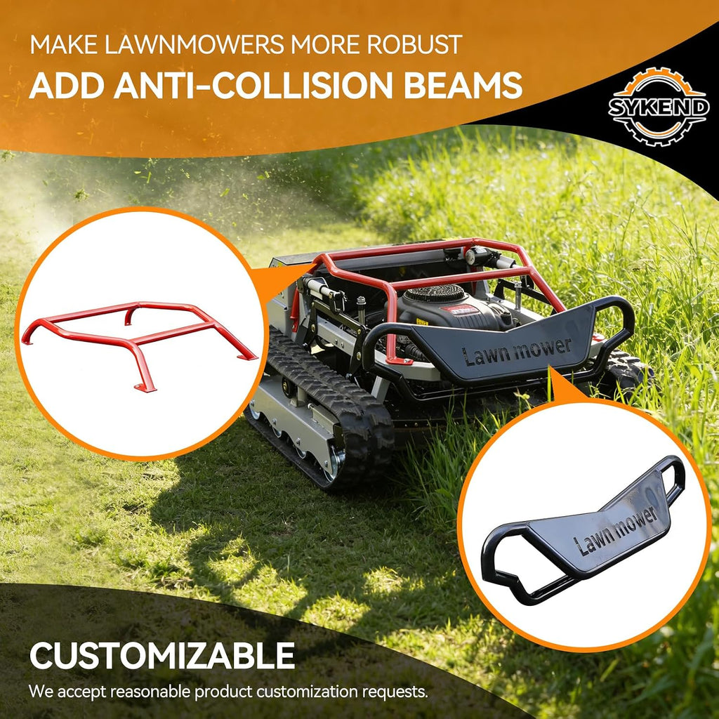 Remote-Controlled Robotic Lawnmower with a Powerful 22hp Brand Engine, Capable of Climbing Slopes up to 65°, and Featuring a High-Power 48v Brushless Motor Suitable for All Terrains