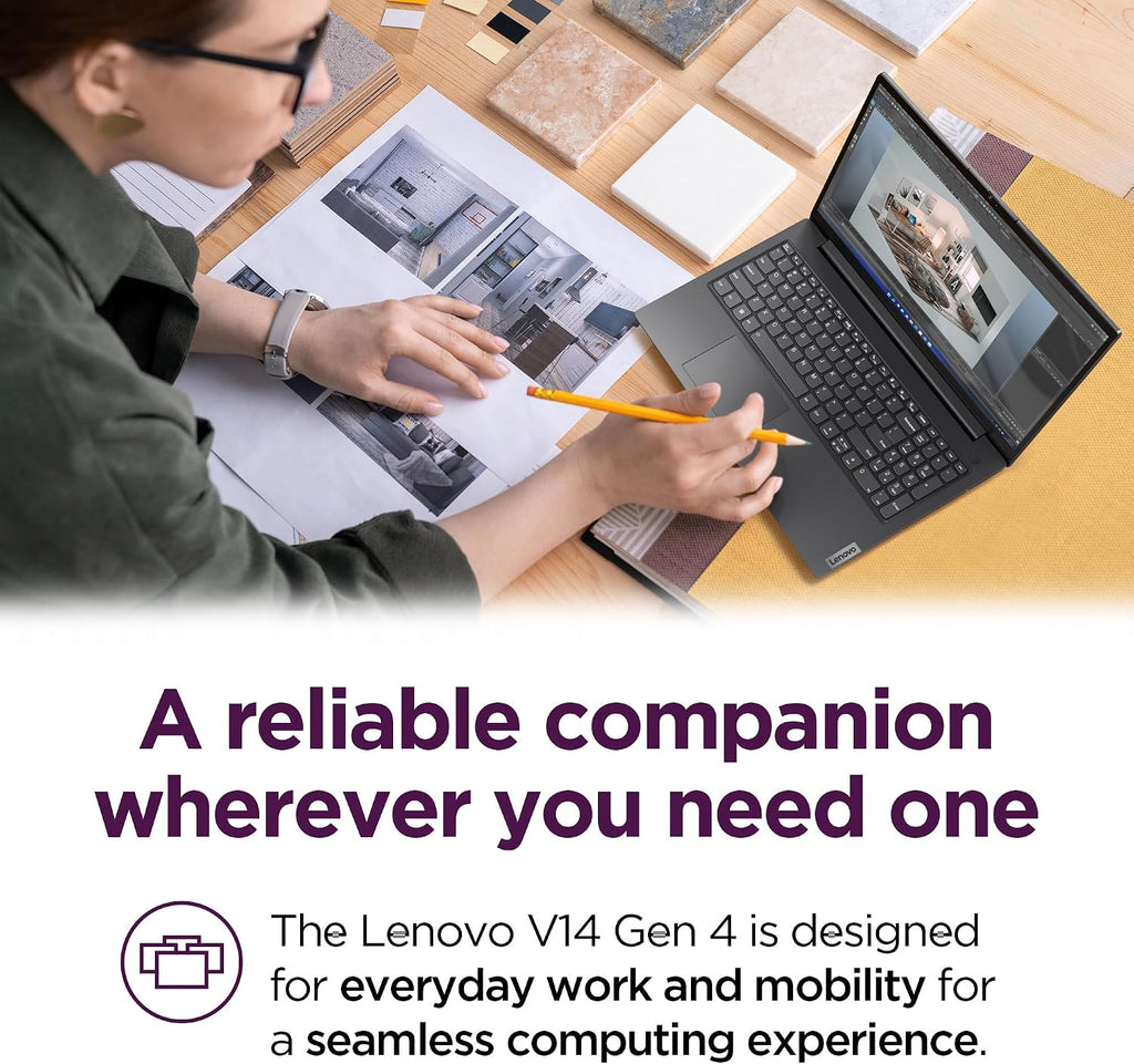 Lenovo 14 G4 - Laptop for Business - Intel Core i7-13620H - 14' FHD Display - 8GB RAM (upgradable to 16GB) - 256GB Storage (upgradable to 1TB) - Windows 11 Home - Thin & Portable - Business Black