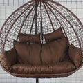 GARCAN Hammock Swing Chair Cushion, Replacement Pad, Double Egg Chair Cushion for Luxury Outdoor Patio Wicker Loveseat Hanging Chairs, 2 Persons, Backyard Balcony, F