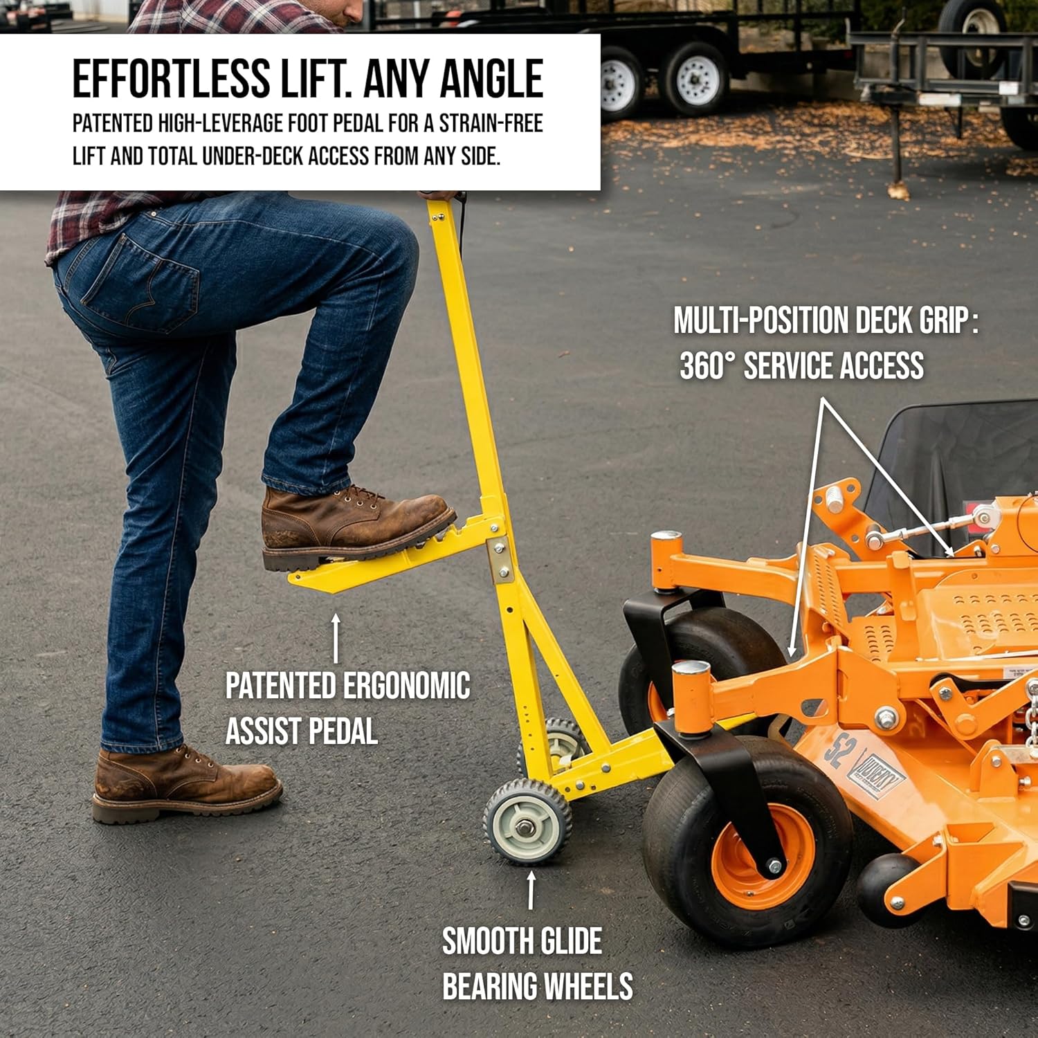 Jungle Jim's Jungle Jack V2 Mower Jack - Lift Most Mowers, Even ZTRs - 800 Pound Capacity!