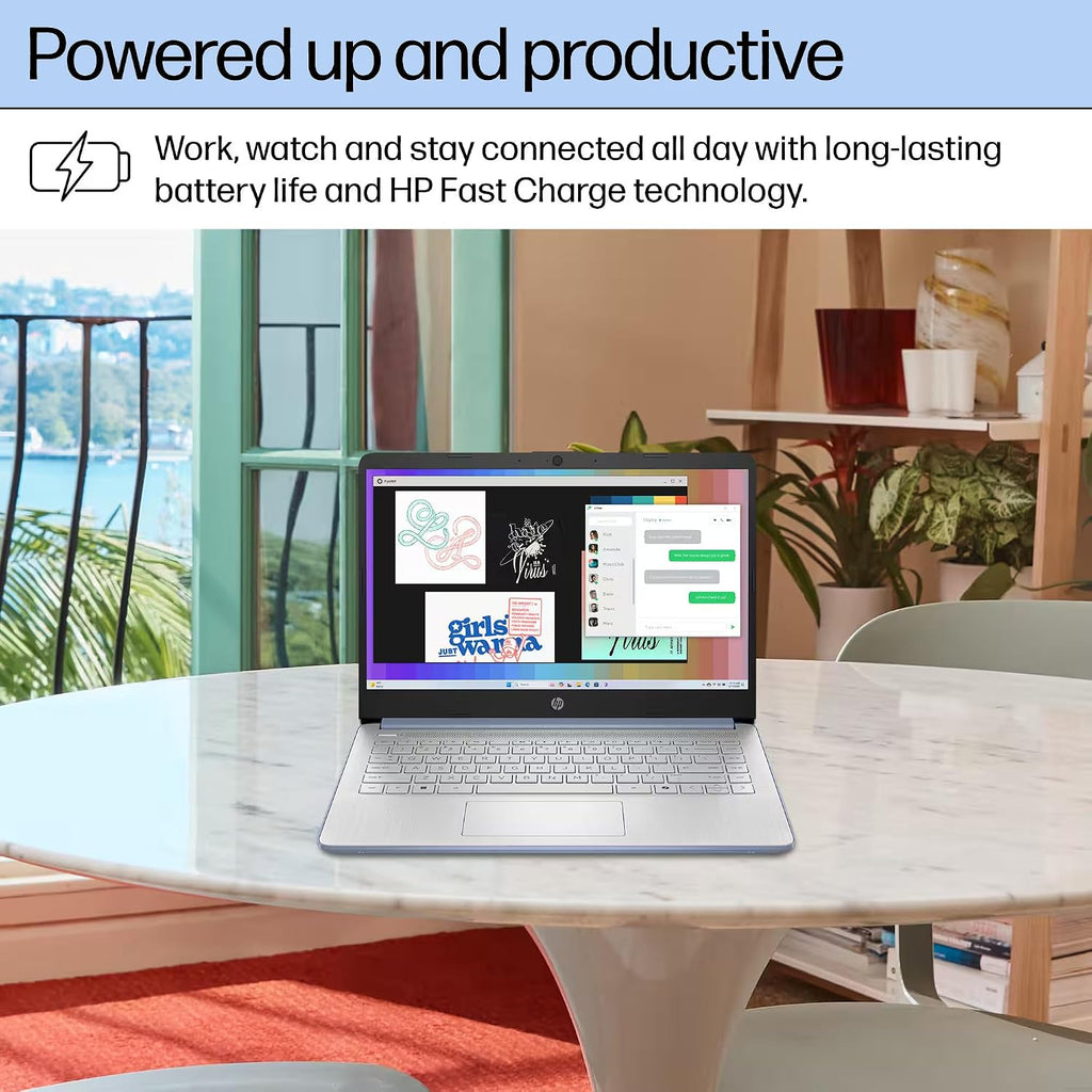 HP 14 Laptop Student Business 2025 Flagship Computer, AI Copilot, 4-Core 13th Gen Intel CPU, 16GB RAM 628GB Storage (128GB UFS+ 500GB Ext), 1-Yr Office 365, Long Battery HubxcelAccessory Win 11S Blue