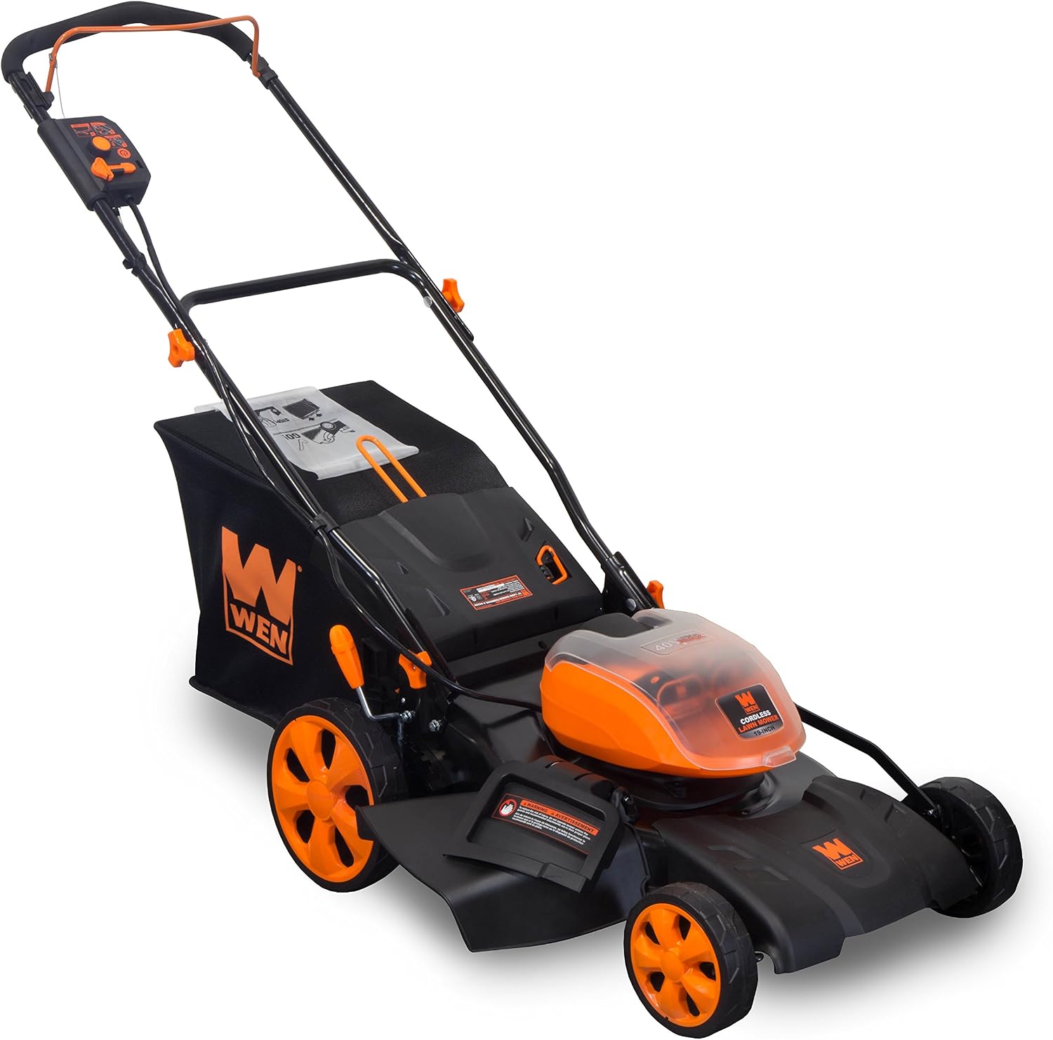 Wen Cordless Electric Lawn Mower, 19-Inch Deck (Tool Only, 40V Max Battery Not Included) (40439BT)