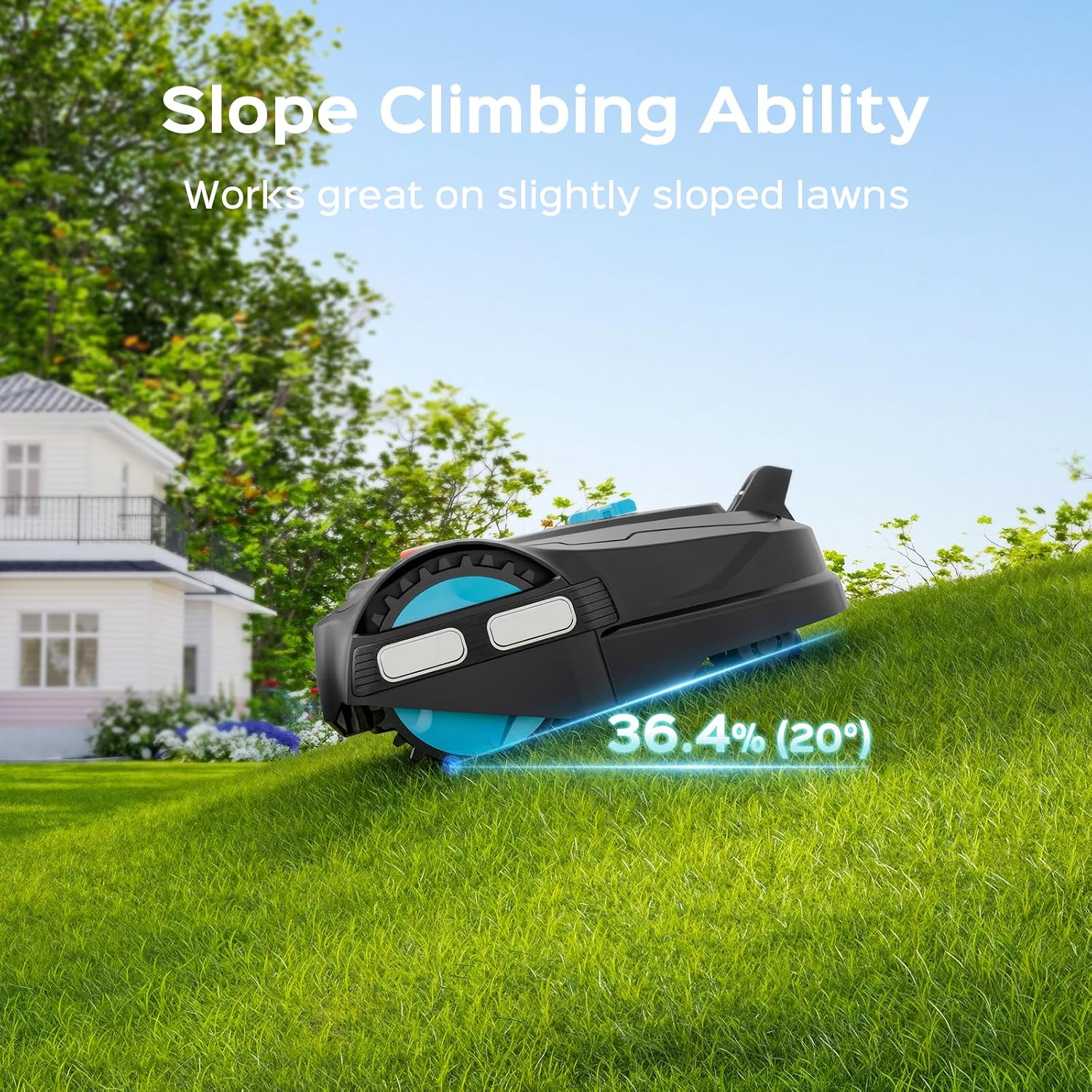YARDCARE 2026 M800Plus GPS+3D Vision Cordless Robot Lawn Mower with Bow-Shaped Path Mowing, APP Control, Robotic Lawnmower with Obstacle Avoidance, Auto-Charging for Lawns up to 8611 sq.ft