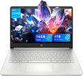 HP 14' FHD Anti-Glare Laptop, Intel i3-1215U, 16GB RAM, 1TB PCIe SSD, Intel UHD Graphics, Backlit Keyboard, HD Webcam, Wi-Fi, Bluetooth, Sliver, Windows 11 (Renewed)