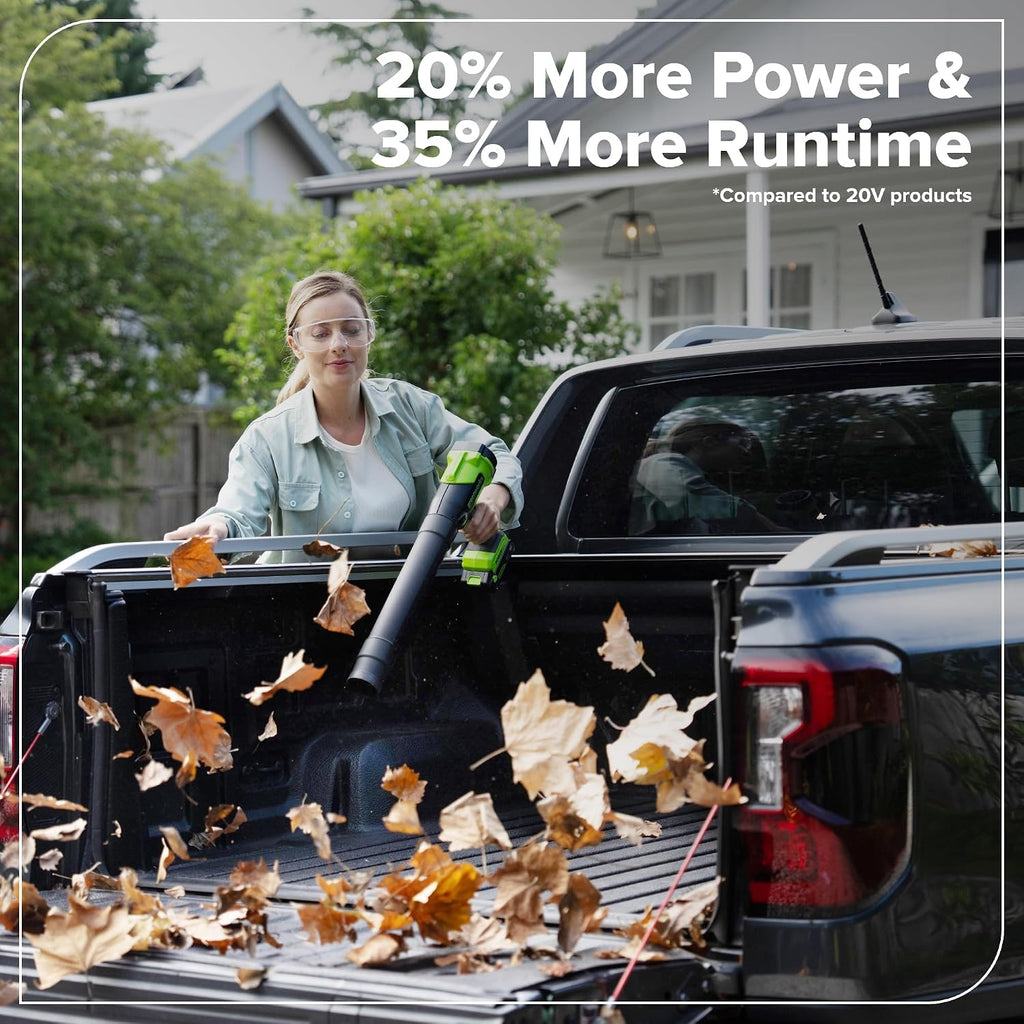 Greenworks 48V (24V x 2) 17' Brushless Push Mower + 270 CFM/130MPH Blower + 12' String Trimmer Combo with (2) 4.0Ah Batteries, 65W Type-C Charger & (2) 3-ft Cables