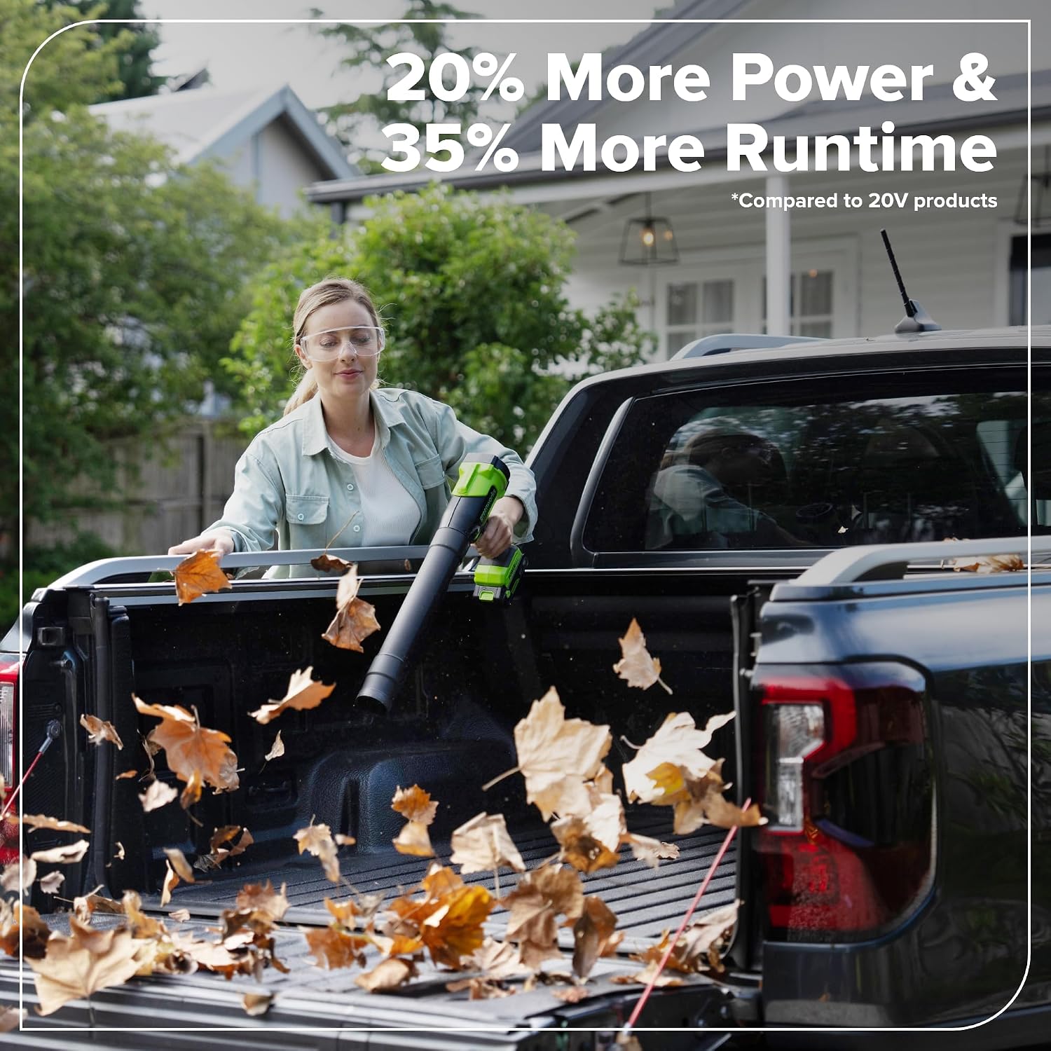 Greenworks 48V (24V x 2) 17' Brushless Push Mower + 270 CFM/130MPH Blower + 12' String Trimmer Combo with (2) 4.0Ah Batteries, 65W Type-C Charger & (2) 3-ft Cables